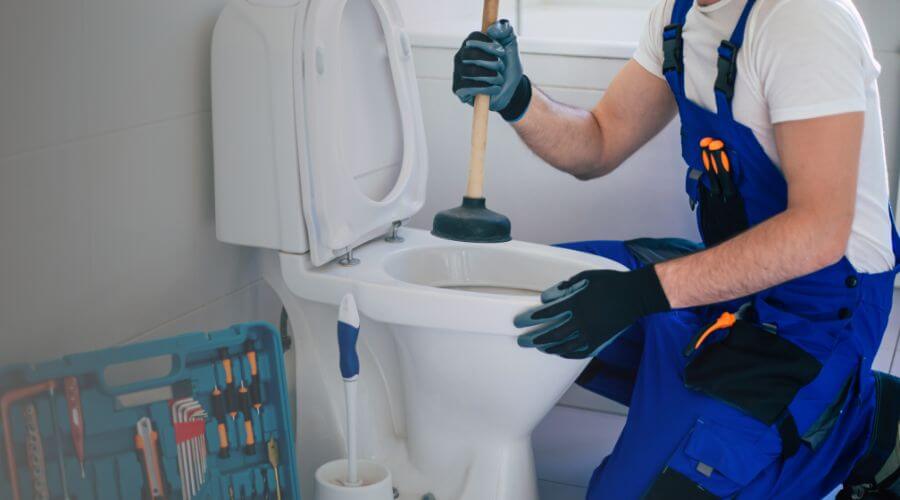 Professional clogged toilet repair in Russellville, MO